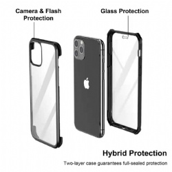 smartphone protective case with toughened glass