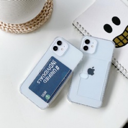 TPU Clear Card insert type Electroplated Phone case