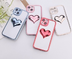 Heart designed Electroplated Phone case